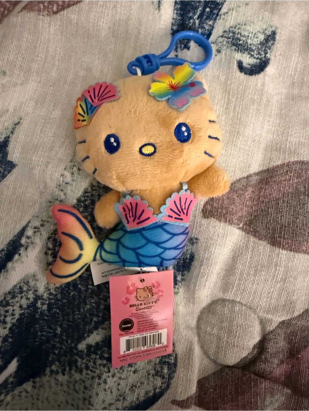 Sanrio Hello Kitty Plush Mermaid Keychain - ABC store exclusive Hawaii